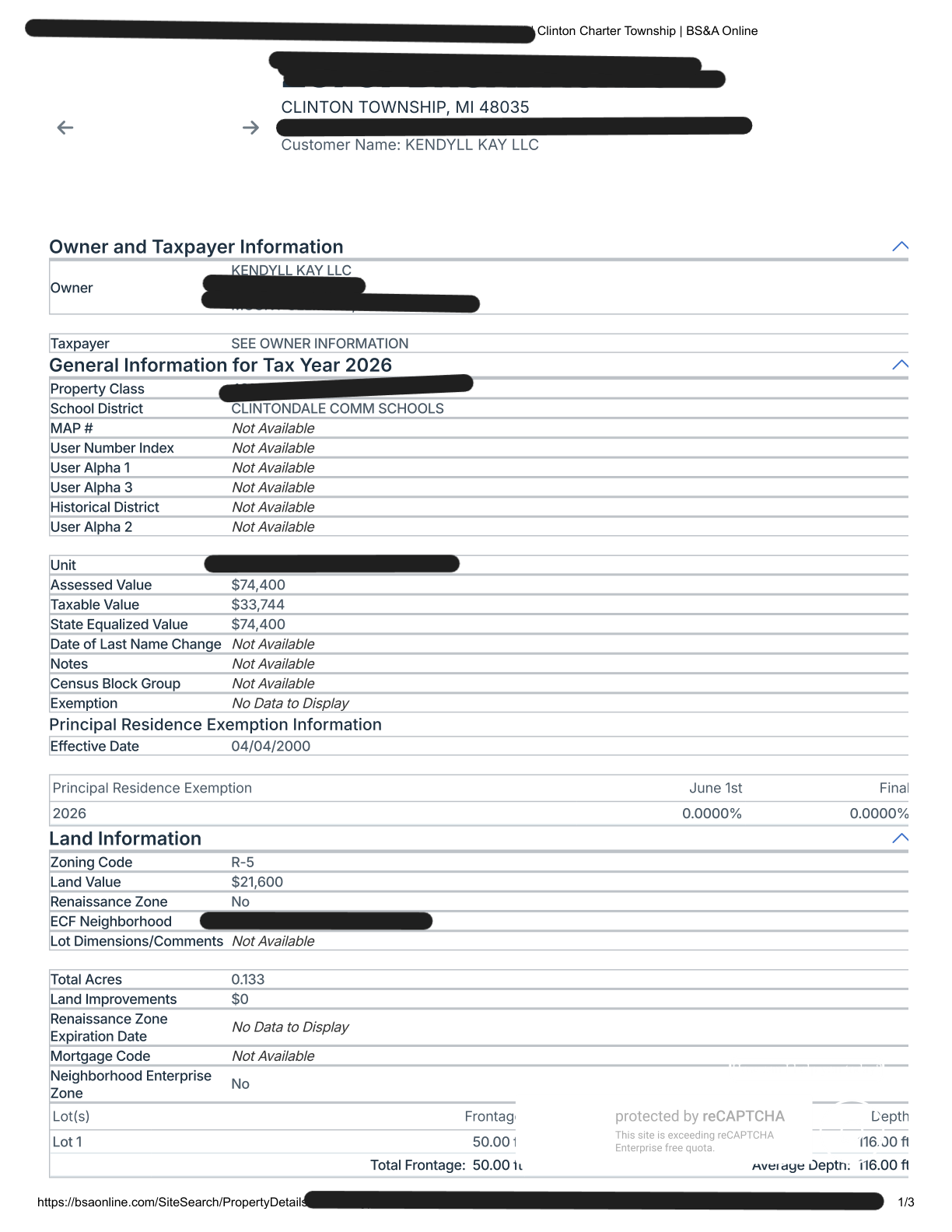 Public property record associated with Kendyll Kay LLC and Robert Wojtowicz, document 30
